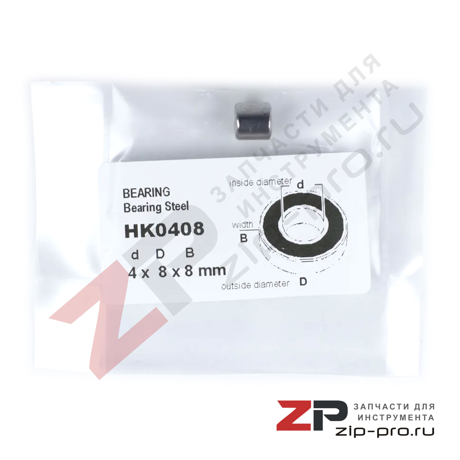Подшипник HK0408 4x8x8 мм фото 2